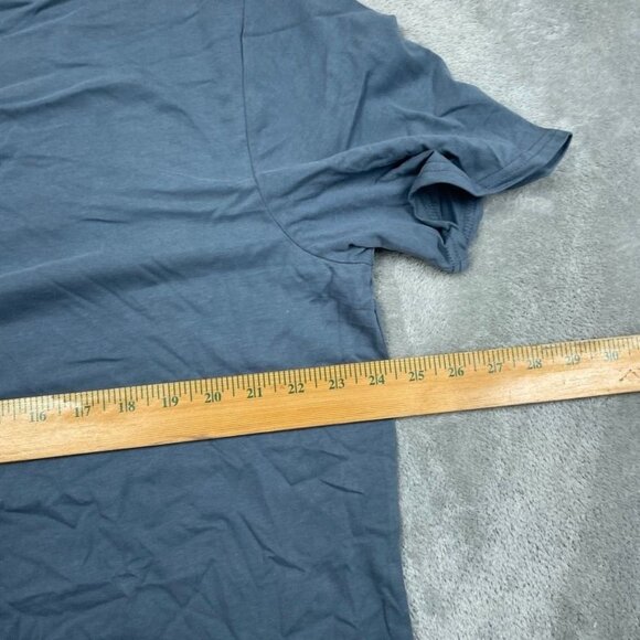 Gap Short Sleeve Henley Shirt XL Blue 100% Cotton New With Tags a0100 - Picture 8 of 9